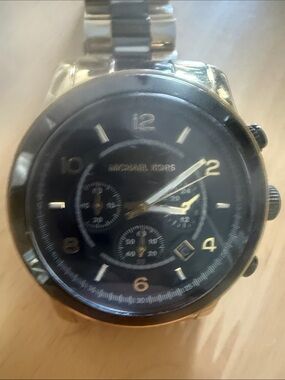Michael Kors Black Dial Gold Accents Chronograph Watch